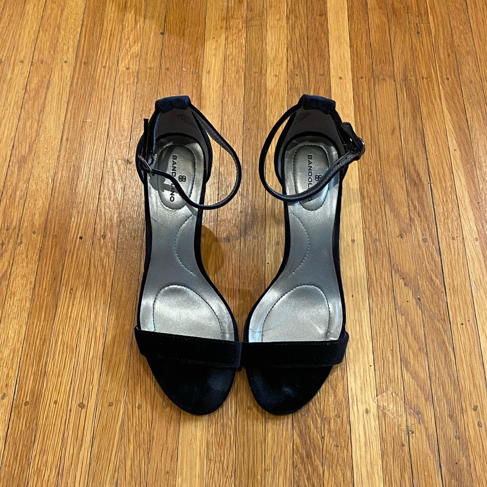Bandolino Black Velvet Kitten Heels